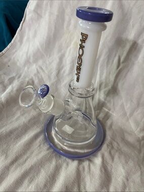 Phoenix Glass Water Beaker with Lavender Accents